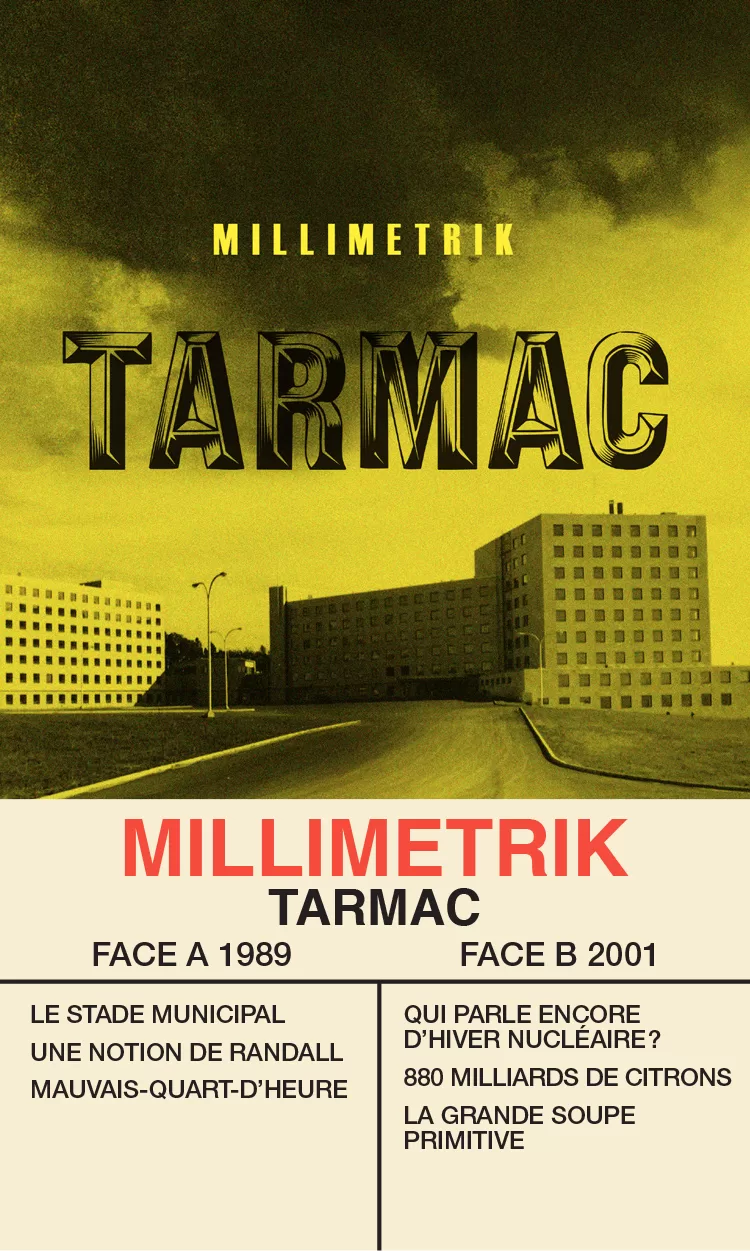 Cassette | Bande sonore du livre audio Tarmac de Nicolas Dickner | Millimetrik